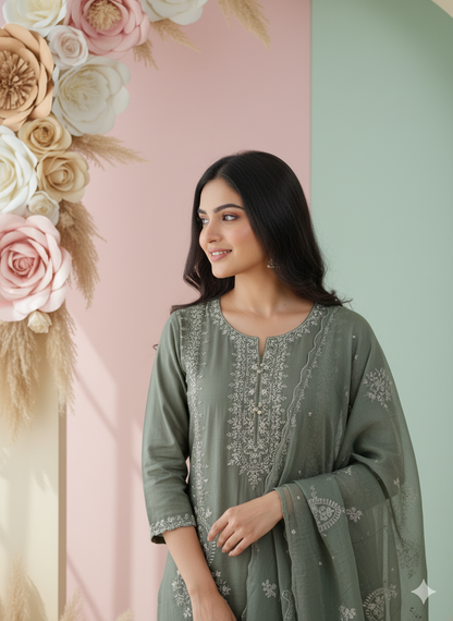 Light capers Kurti set of 3