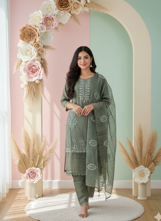 Light capers Kurti set of 3